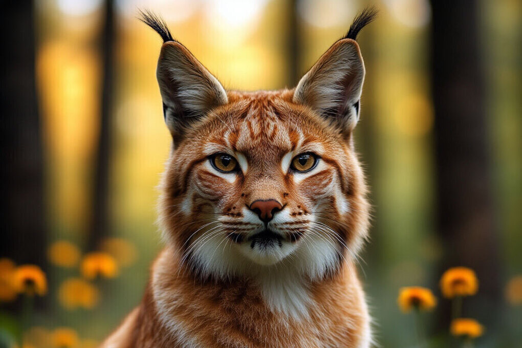 Рысь сбросили с высокого столба в посёлке Моготуй.