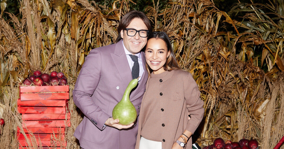 Андрей Малахов, Кристина Потупчик и Михаил Тройник на праздновании годовщины журнала «Огород»