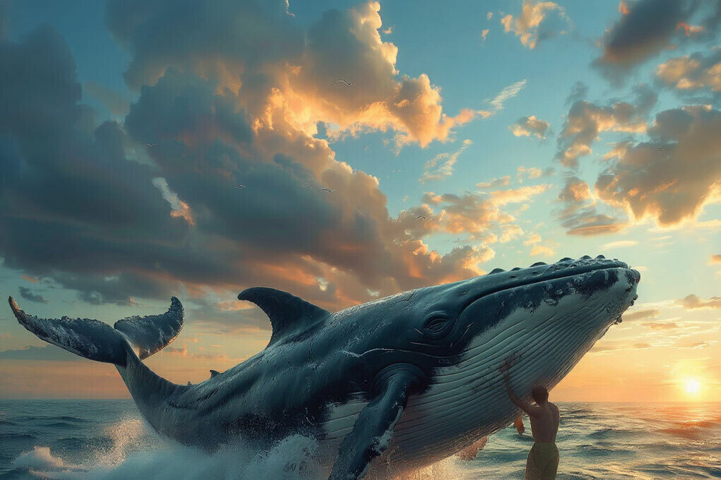 В Териберке туристы не смогли наблюдать за китами из-за мощного снегопада.