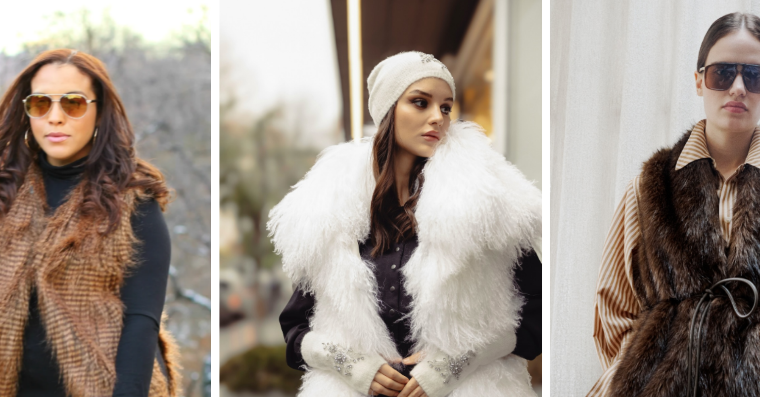 Как стильно носить меховую жилетку